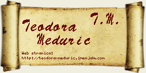 Teodora Medurić vizit kartica